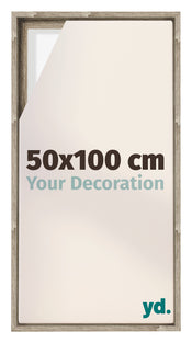 Lyon MDF Canvas Floater Frame 50x100cm Sonoma Oak Voorzijde Maat | Yourdecoration.co.uk