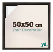 Lyon MDF Canvas Floater Frame 50x50cm Oak Dark Front Size | Yourdecoration.co.uk