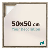 Lyon MDF Canvas Floater Frame 50x50cm Sonoma Oak Voorzijde Maat | Yourdecoration.co.uk