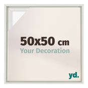Lyon MDF Canvas Floater Frame 50x50cm White Matte Front Size | Yourdecoration.co.uk