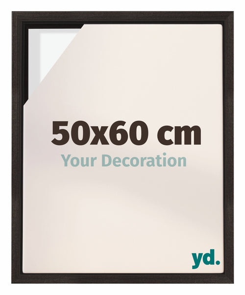 Lyon MDF Canvas Floater Frame 50x60cm Oak Dark Front Size | Yourdecoration.co.uk