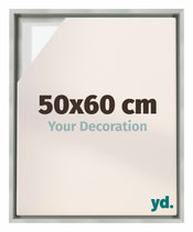Lyon MDF Canvas Floater Frame 50x60cm Silver Matte Front Size | Yourdecoration.co.uk
