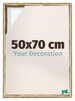 Lyon MDF Canvas Floater Frame 50x70cm Gold Antique Front Size | Yourdecoration.co.uk