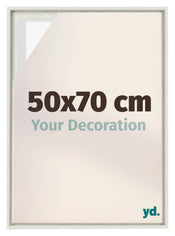 Lyon MDF Canvas Floater Frame 50x70cm White Wash Voorzijde Maat | Yourdecoration.co.uk