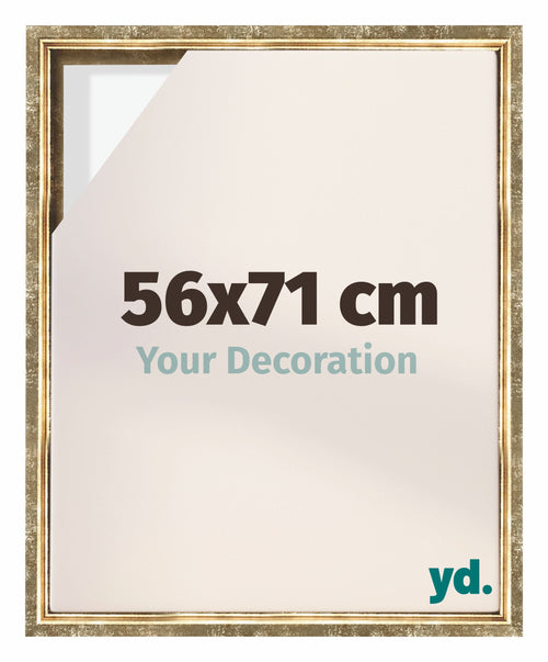 Lyon MDF Canvas Floater Frame 56x71cm Gold Antique Front Size | Yourdecoration.co.uk