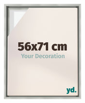 Lyon MDF Canvas Floater Frame 56x71cm Silver Matte Front Size | Yourdecoration.co.uk