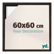 Lyon MDF Canvas Floater Frame 60x60cm Oak Dark Front Size | Yourdecoration.co.uk