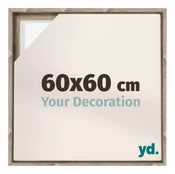 Lyon MDF Canvas Floater Frame 60x60cm Sonoma Oak Voorzijde Maat | Yourdecoration.co.uk