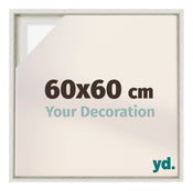 Lyon MDF Canvas Floater Frame 60x60cm White Wash Voorzijde Maat | Yourdecoration.co.uk