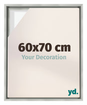 Lyon MDF Canvas Floater Frame 60x70cm Silver Matte Front Size | Yourdecoration.co.uk