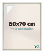 Lyon MDF Canvas Floater Frame 60x70cm White Matte Front Size | Yourdecoration.co.uk