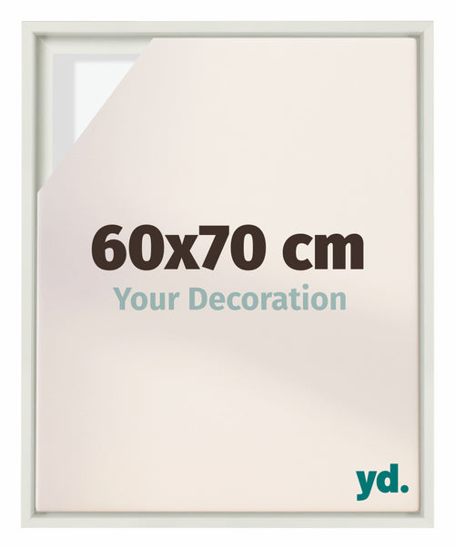 Lyon MDF Canvas Floater Frame 60x70cm White Matte Front Size | Yourdecoration.co.uk