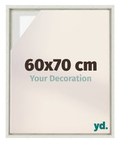 Lyon MDF Canvas Floater Frame 60x70cm White Wash Voorzijde Maat | Yourdecoration.co.uk