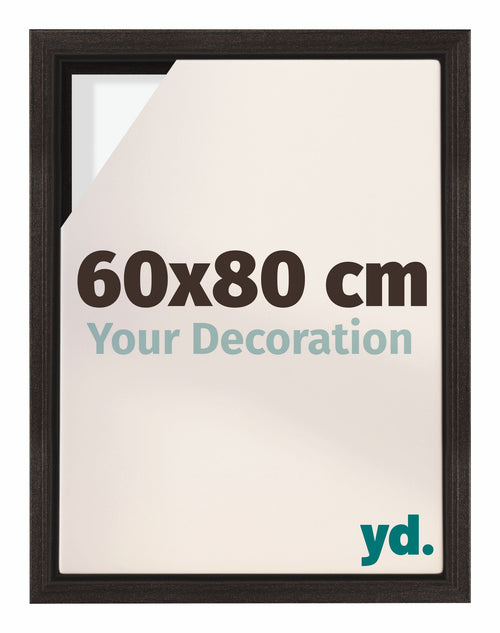 Lyon MDF Canvas Floater Frame 60x80cm Oak Dark Front Size | Yourdecoration.co.uk