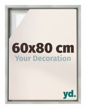 Lyon MDF Canvas Floater Frame 60x80cm Silver Matte Front Size | Yourdecoration.co.uk