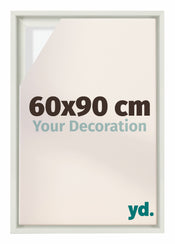 Lyon MDF Canvas Floater Frame 60x90cm White Matte Front Size | Yourdecoration.co.uk