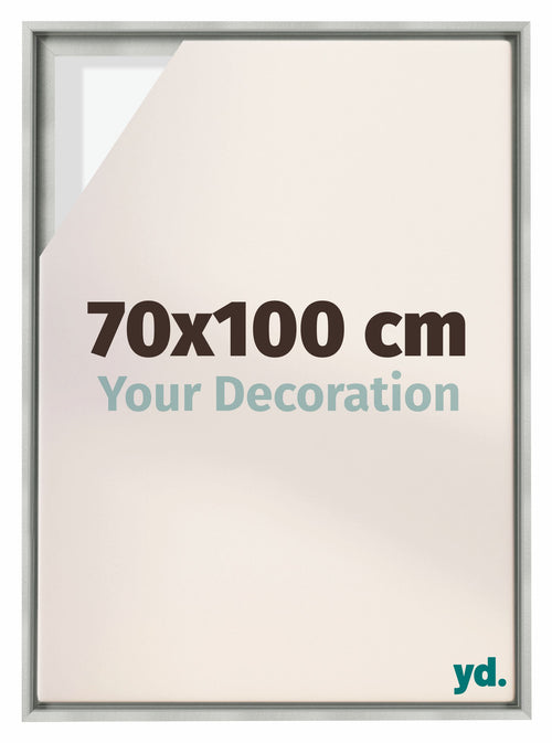 Lyon MDF Canvas Floater Frame 70x100cm Silver Matte Front Size | Yourdecoration.co.uk