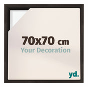 Lyon MDF Canvas Floater Frame 70x70cm Oak Dark Front Size | Yourdecoration.co.uk