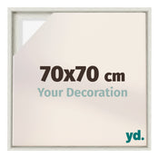 Lyon MDF Canvas Floater Frame 70x70cm White Wash Voorzijde Maat | Yourdecoration.co.uk