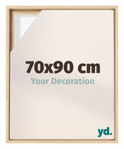 Lyon MDF Canvas Floater Frame 70x90cm Beech Front Size | Yourdecoration.co.uk