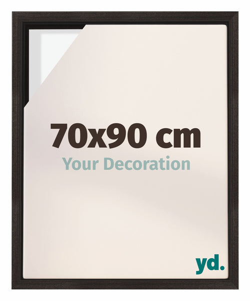 Lyon MDF Canvas Floater Frame 70x90cm Oak Dark Front Size | Yourdecoration.co.uk