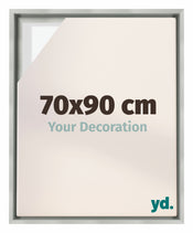 Lyon MDF Canvas Floater Frame 70x90cm Silver Matte Front Size | Yourdecoration.co.uk
