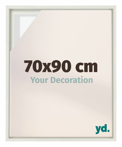 Lyon MDF Canvas Floater Frame 70x90cm White Matte Front Size | Yourdecoration.co.uk