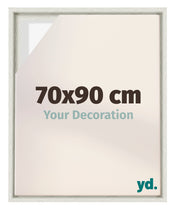 Lyon MDF Canvas Floater Frame 70x90cm White Wash Voorzijde Maat | Yourdecoration.co.uk