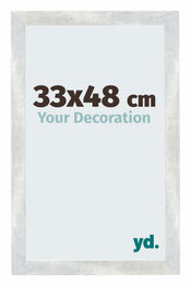 Mura MDF Photo Frame 33x48cm Argent Brillant Vintage Front Size | Yourdecoration.co.uk