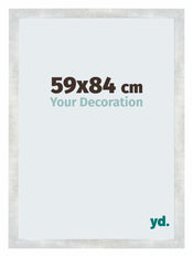 Mura MDF Photo Frame 59x84cm Silver Shiny Vintage Front Size | Yourdecoration.co.uk