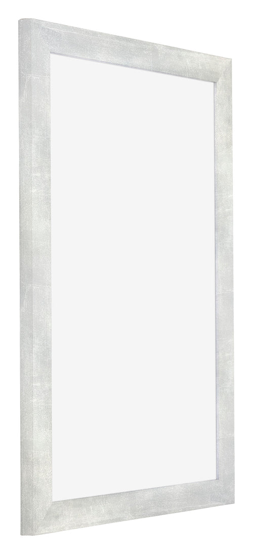 Mura MDF Photo Frame 60x90cm Silver Glossy Vintage Front Oblique | Yourdecoration.co.uk