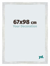 Mura MDF Photo Frame 67x98cm Silver Shiny Vintage Front Size | Yourdecoration.co.uk