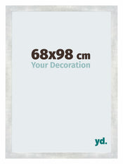 Mura MDF Photo Frame 68x98cm Silver Shiny Vintage Front Size | Yourdecoration.co.uk