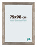 Mura MDF Photo Frame 75x98cm Metal Vintage Front Size | Yourdecoration.co.uk