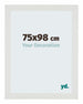 Mura MDF Photo Frame 75x98cm White Matte Front Size | Yourdecoration.co.uk
