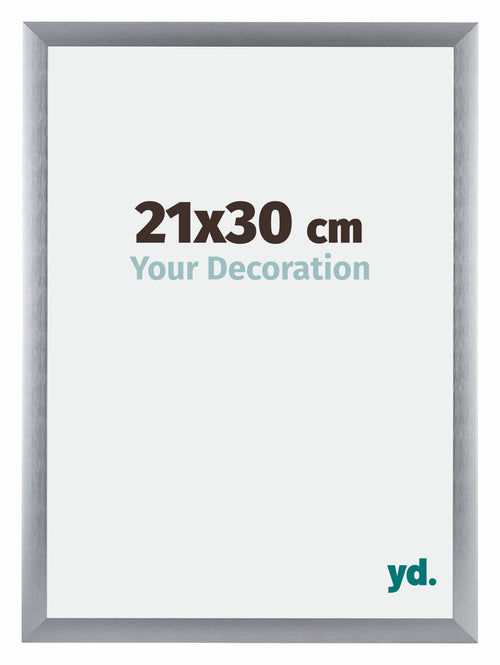 Tucson Aluminium Photo Frame 21x30cm Silver Brushed Front Size | Yourdecoration.co.uk