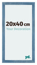 Mura MDF Photo Frame 20x40cm Bright Blue Swept Front Size | Yourdecoration.co.uk
