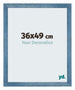 Mura MDF Photo Frame 36x49cm Bleu Brillant Patiné Front Size | Yourdecoration.co.uk