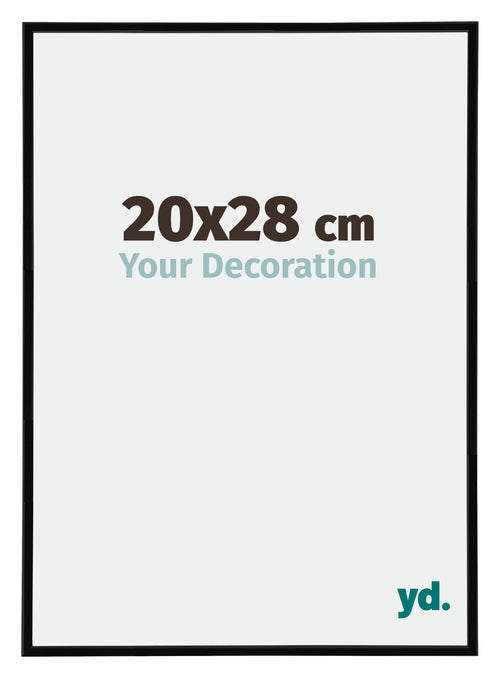 Annecy Plastic Photo Frame 20x28cm Black High Gloss Size | Yourdecoration.co.uk