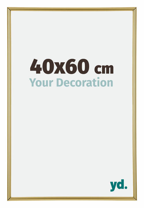 Annecy Plastic Photo Frame 40x60cm Gold Front Size | Yourdecoration.co.uk