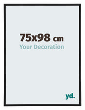 Annecy Plastic Photo Frame 75x98cm Black Matte Front Size | Yourdecoration.co.uk