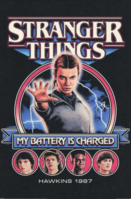Poster Stranger Things 5 My Battery Is Charged 61x91 5cm PP2500887 | Yourdecoration.co.uk