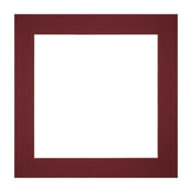 Passe-Partout Photo Frame Size 20x20 cm - Photo Size 15x15 cm - Wine Red