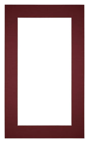 Passe-Partout Photo Frame Size 30x50 cm - Photo Size 20x40 cm - Wine Red