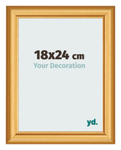 Photo Frame 18x24cm Gold Matte MDF Lazio Front Size | Yourdecoration.co.uk