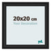 Photo Frame 20x20cm Black Woodgrain MDF Lazio Front Size | Yourdecoration.co.uk