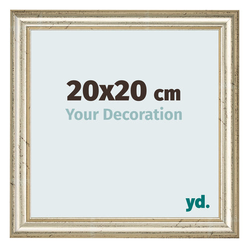 Photo Frame 20x20cm Metallic Gloss MDF Lazio Front Size | Yourdecoration.co.uk