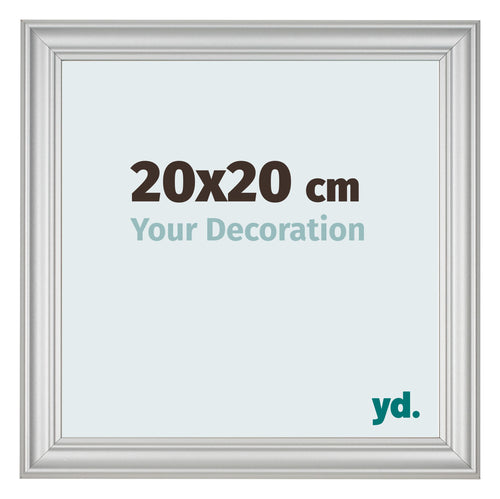 Photo Frame 20x20cm Silver Matte MDF Lazio Front Size | Yourdecoration.co.uk