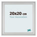 Photo Frame 20x20cm Silver Matte MDF Lazio Front Size | Yourdecoration.co.uk