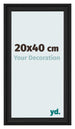 Photo Frame 20x40cm Black Woodgrain MDF Lazio Front Size | Yourdecoration.co.uk
